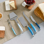 5-Piece Laguiole Cheese Knife & Slicer Set with 'The Blues' Handles