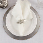 Silver Knotted Rope Napkin Ring Holder (Set of 4)