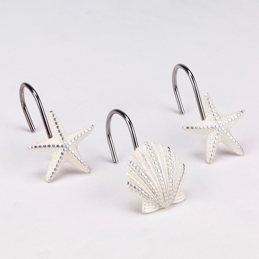 Sequin Shells Shower Hooks