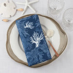 Navy Blue Sea Coral 20" Dinner Napkin - Set of 4
