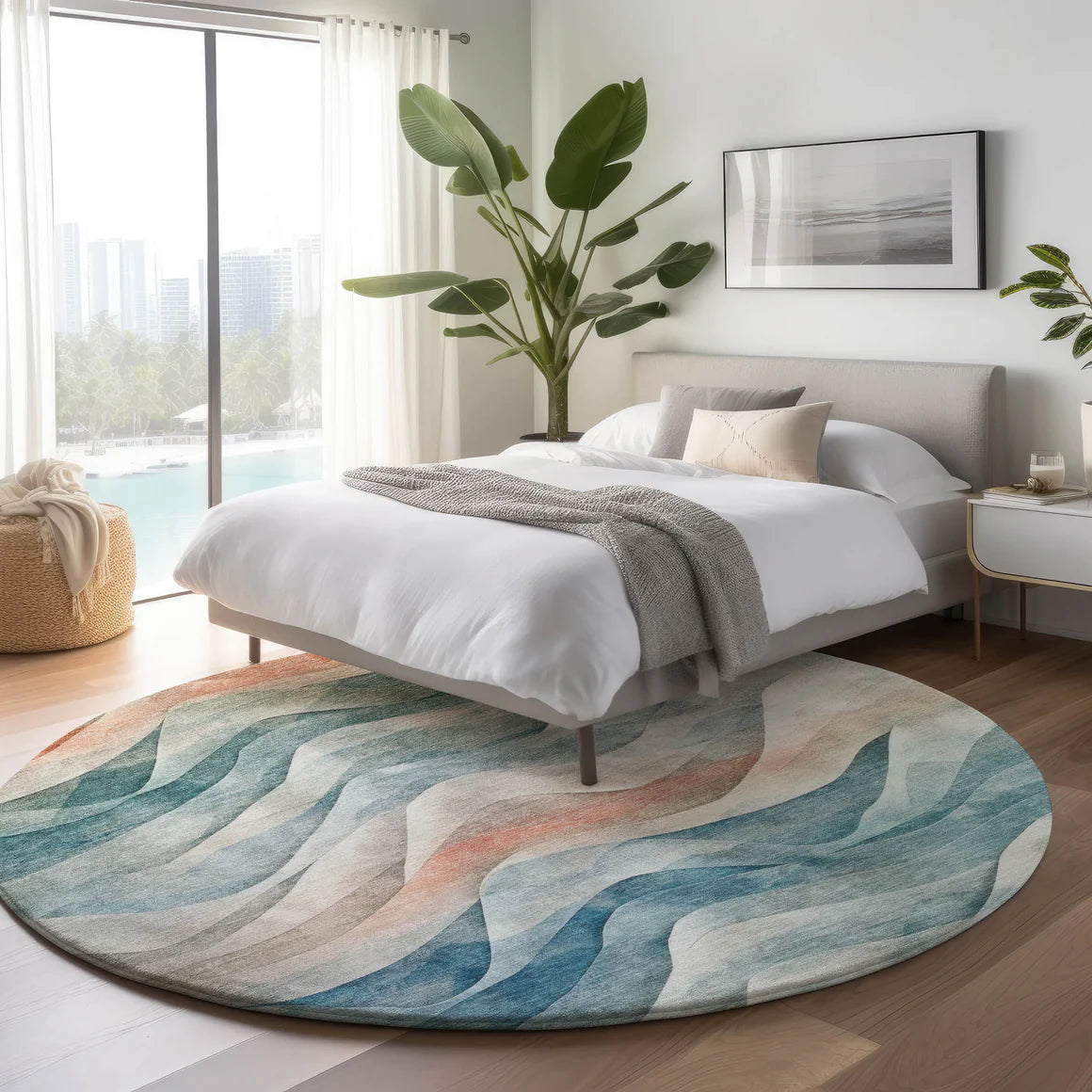 Pacifica Teal Copper Rug