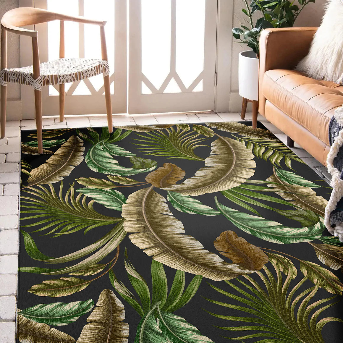 Tropics Black Rug
