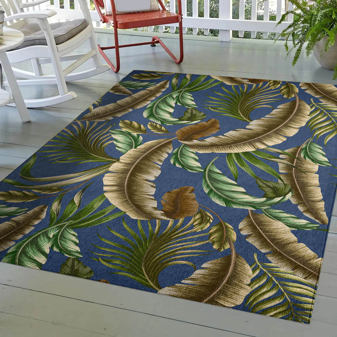 Tropics Indigo Rug