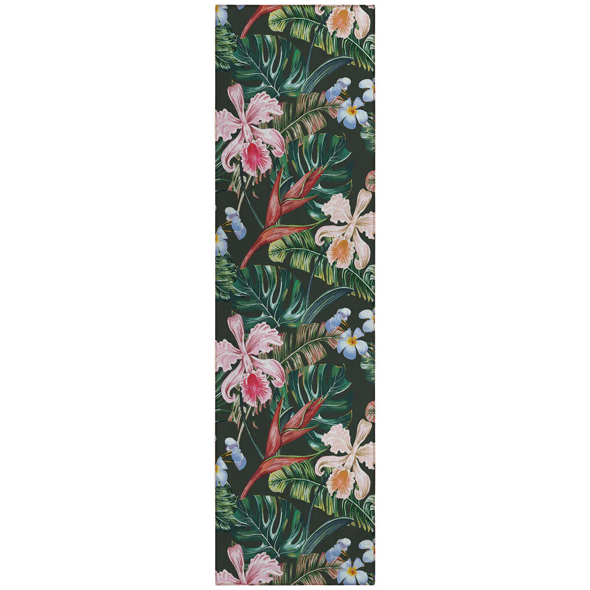 Tropics Floral Black Rug