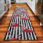 Tropics Flamingo Black Rug