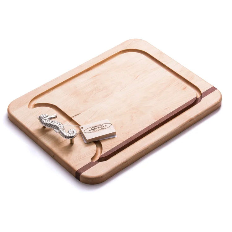 Appetizer Board with Seahorse Handle