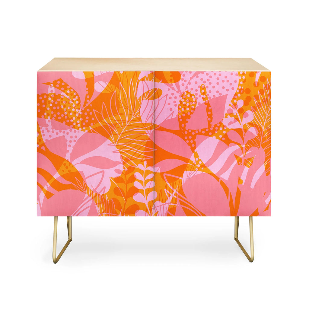 Tropical Jungle Pattern Orange Credena
