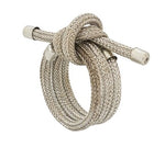 Silver Knotted Rope Napkin Ring Holder (Set of 4)