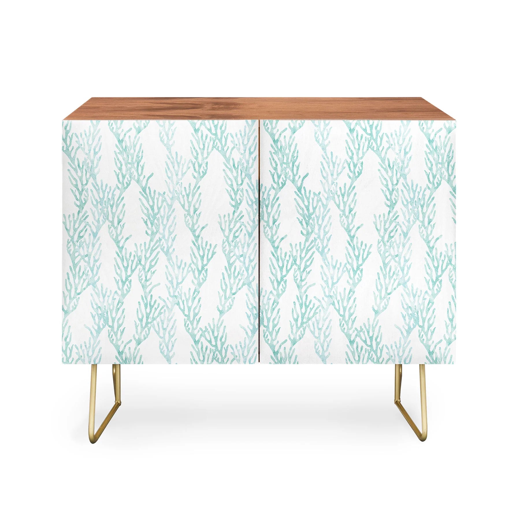 Coral in Seaglass Credenza