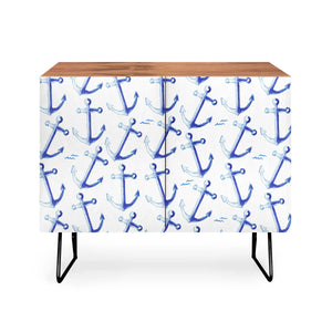 Watercolor Anchor Credenza