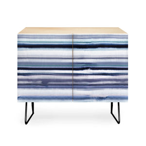 Ombre Sea Stripes Navy Credenza