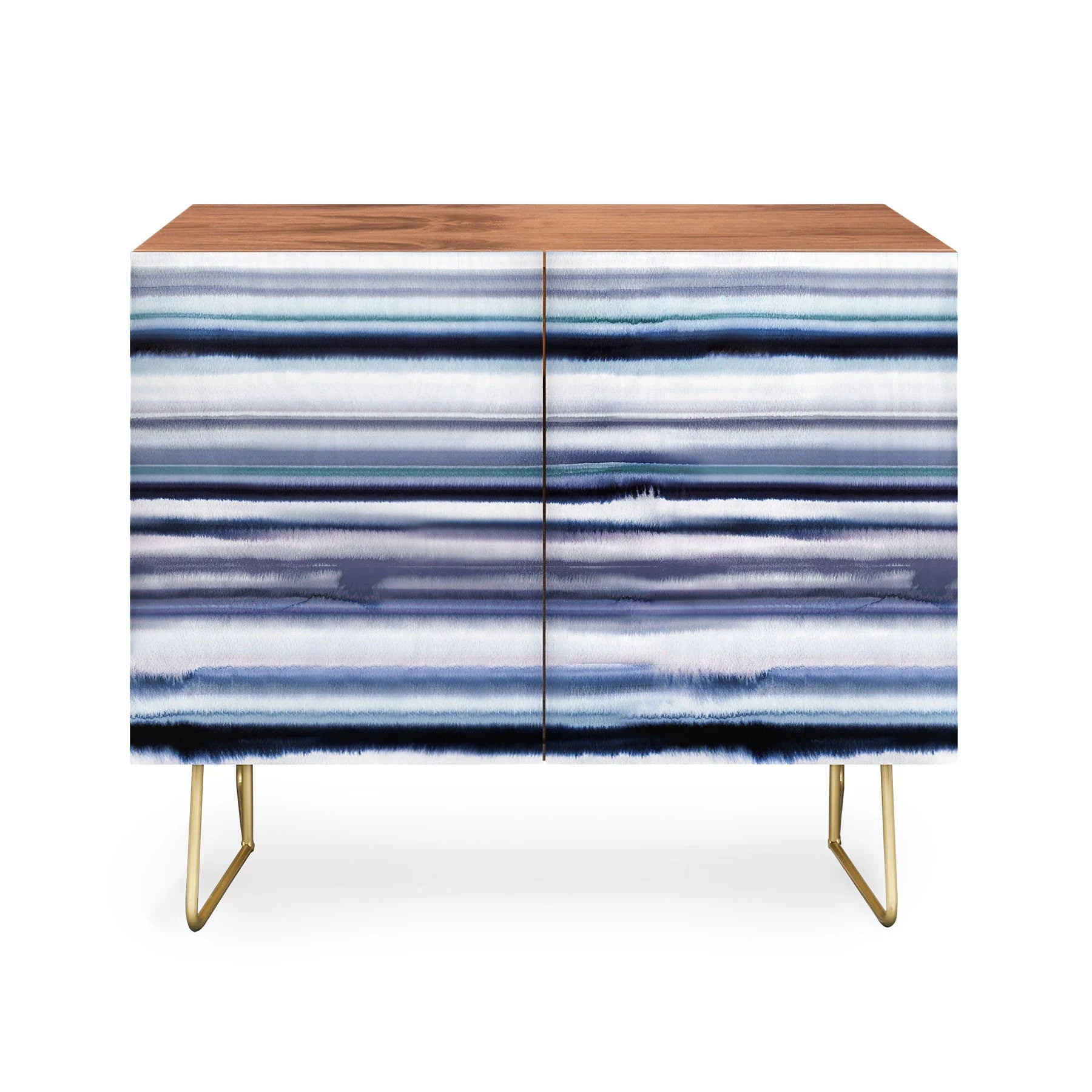 Ombre Sea Stripes Navy Credenza