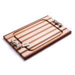 Steak Board Multi-Stripe with Seahorse Handles
