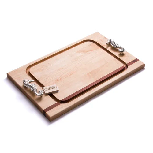 Steak Board with Seahorse Handles