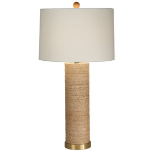 Tied Up 33" Table Lamp with White Sailcloth Shade