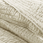 Ivory Serene 3 Piece Cotton Coverlet Set