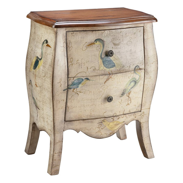 Shore Birds Painted Chest for Coastal Beach Decor