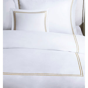 Coastal Luxury Duvet Set with Tan Accents