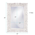 Barcelona Mirror- Glossy White 33" W x 45" H