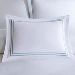 Coastal Luxury Duvet Set with Aqua Accents