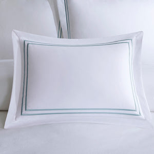 Coastal Luxury Duvet Set with Aqua Accents