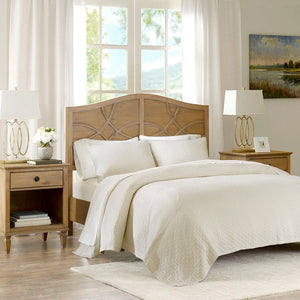 Ivory Valencia 3 Piece Matelasse Coverlet Set