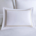 Coastal Luxury Duvet Set with Tan Accents