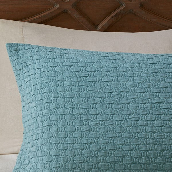 Aqua Valencia 3 Piece Matelasse Coverlet Set