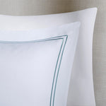 Coastal Luxury Duvet Set with Aqua Accents