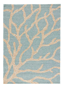 Coral Teal Indoor-Outdoor Area Rug