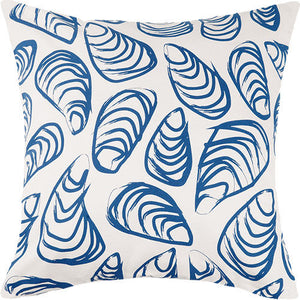 Indigo Coast Shells Outdoor Pillow  20 in.