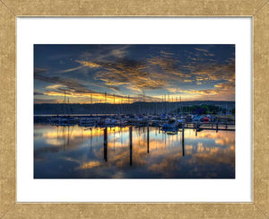 Seneca Lake Sunrise Framed Art Print -  Artist  Robert Lott