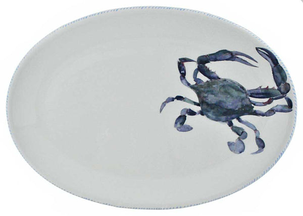 Blue Crab Oval Service Platter