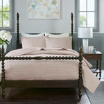 Shell Pink Serene 3 Piece Cotton Coverlet Set