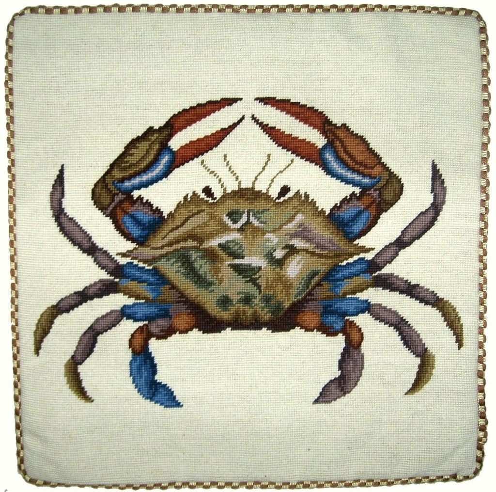 Blue Crab Grosspoint Pillow 21 in.