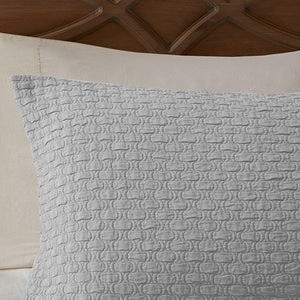 Light Gray Valencia 3 Piece Matelasse Coverlet Set