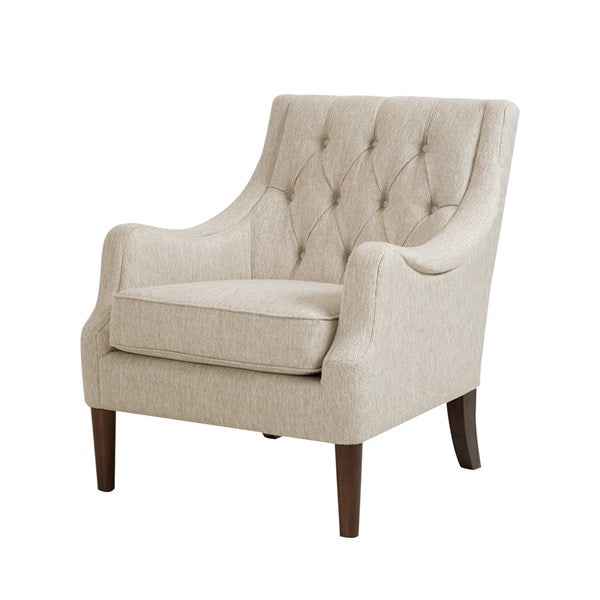 Button Tufted Arm Chair - Cream