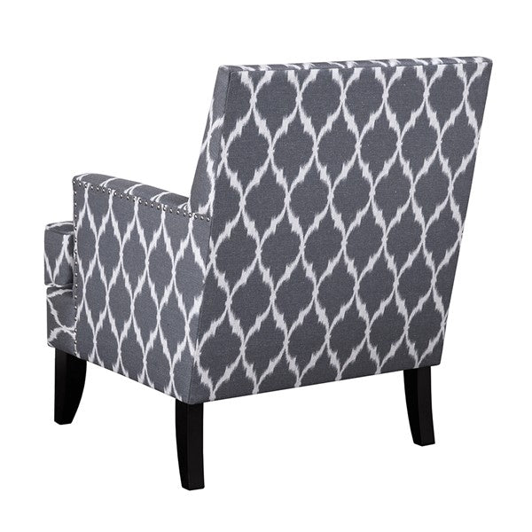 Arm Club Chair - Grey & White