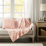 Shell Pink Pillow 20 In. and Throw 50 in. x 60 in.